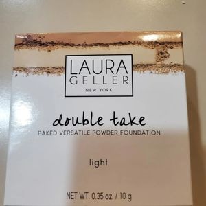 Laura Geller Double Take Baked Versatile Powder Foundation LIGHT .35oz/10g New